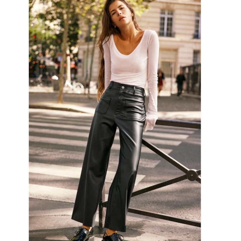 ZARA MARINE LEATHER PANTS